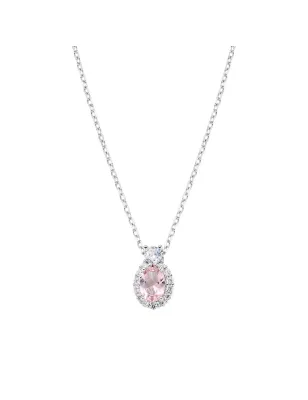 Collana Madame in Argento con Zircone Morganite Donna Amen