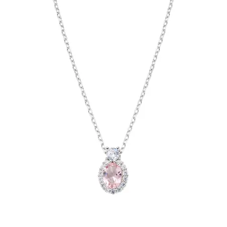 Collana Madame in Argento con Zircone Morganite Donna Amen