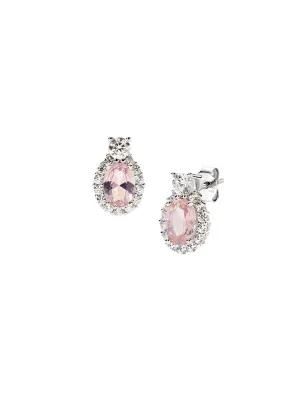 Orecchini Madame in Argento con Zircone Morganite Donna Amen