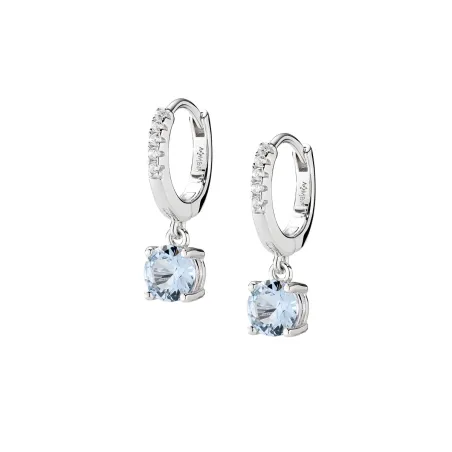 Orecchini Huggies Punto Luce Acquamarina Donna Amen