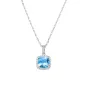 Collana Lady con Zircone Acquamarina Taglio Radiant Donna Amen Collana Lady con Zircone Acquamarina Taglio Radiant Donna Amen