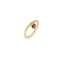 Anello Battito Dorato con Cuore in Quarzo Fumè mis.14 Donna Amen Anello Battito Dorato con Cuore in Quarzo Fumè mis.14 Donna Amen