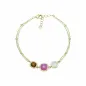 Bracciale Dorato Dune Doppia Catena e Pietre Colorate Donna Amen Bracciale Dorato Dune Doppia Catena e Pietre Colorate Donna Amen
