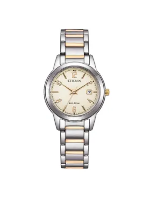 Orologio Eco-Drive Champagne Bicolore FE1244-72A Donna Citizen