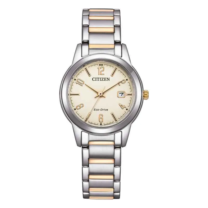 Orologio Eco-Drive Champagne Bicolore FE1244-72A Donna Citizen