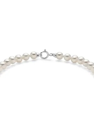Collana Perle 4,5-5 mm Sfera Oro Bianco PCL6967 Donna Miluna