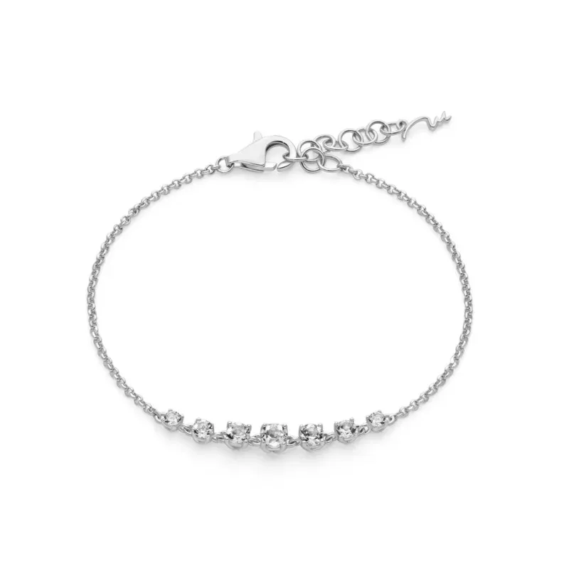 Bracciale Giochi di Luce Topazi Bianchi BRD1266 Donna Miluna Bracciale Giochi di Luce Topazi Bianchi BRD1266 Donna Miluna
