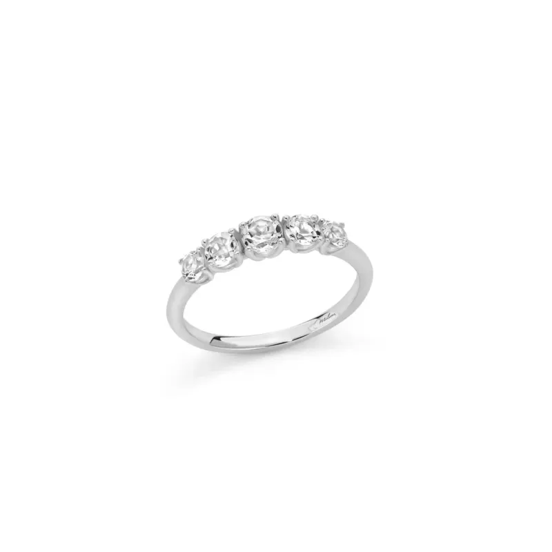 Anello Giochi di Luce Riviera 5 Topazi LID4287 Donna Miluna Anello Giochi di Luce Riviera 5 Topazi LID4287 Donna Miluna