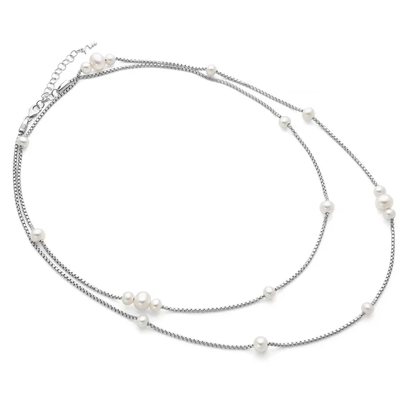 Collana Miss Italia Lunga 90 cm 19 Perle PCL6942 Donna Miluna Collana Miss Italia Lunga 90 cm 19 Perle PCL6942 Donna Miluna