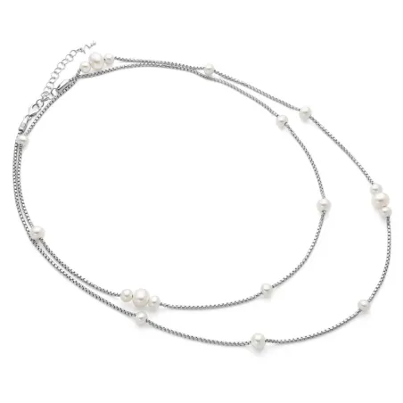 Collana Miss Italia Lunga 90 cm 19 Perle PCL6942 Donna Miluna