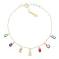 Bracciale Chandelier Arcobaleno Dorato Donna Amen Bracciale Chandelier Arcobaleno Dorato Donna Amen