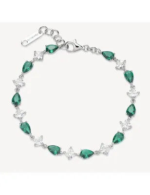 Bracciale Fancy in Argento con Zirconi Life Green Donna Brosway
