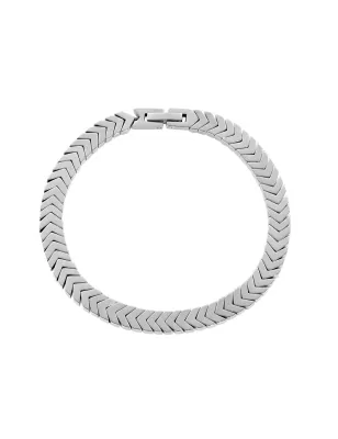 Bracciale Chevron Spina di Pesce in Acciaio Uomo Amen