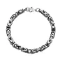 Bracciale a Catena Bizantina in Acciaio Brunito Uomo Amen Bracciale a Catena Bizantina in Acciaio Brunito Uomo Amen