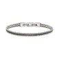 Bracciale Tennis in Acciaio con Zirconi Neri Uomo Amen Bracciale Tennis in Acciaio con Zirconi Neri Uomo Amen
