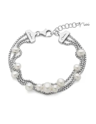 Bracciale Pepite di Perle Tre Fili 11 Perle PBR3843 Donna Miluna