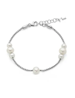 Bracciale Miss Italia 7 Perle Bianche PBR3838 Donna Miluna