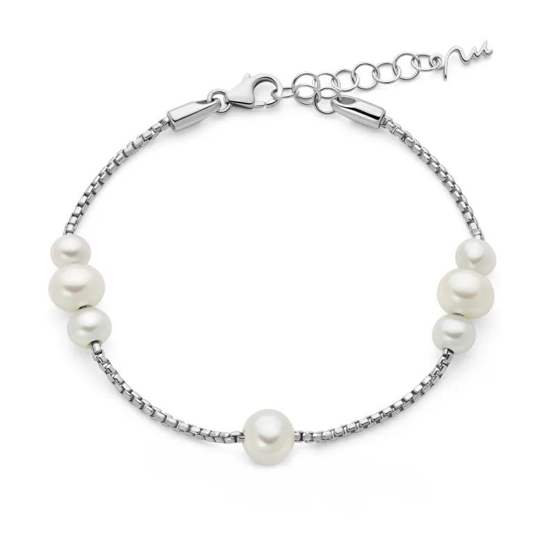 Bracciale Miss Italia 7 Perle Bianche PBR3838 Donna Miluna Bracciale Miss Italia 7 Perle Bianche PBR3838 Donna Miluna