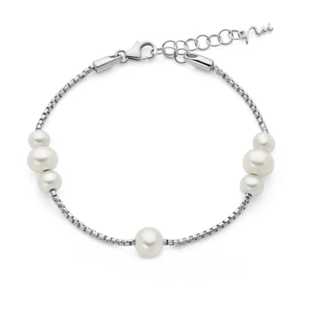 Bracciale Miss Italia 7 Perle Bianche PBR3838 Donna Miluna