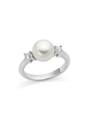 Anello Eva Trilogy Perla Bottone Topazi PLI1758M12 Donna Miluna