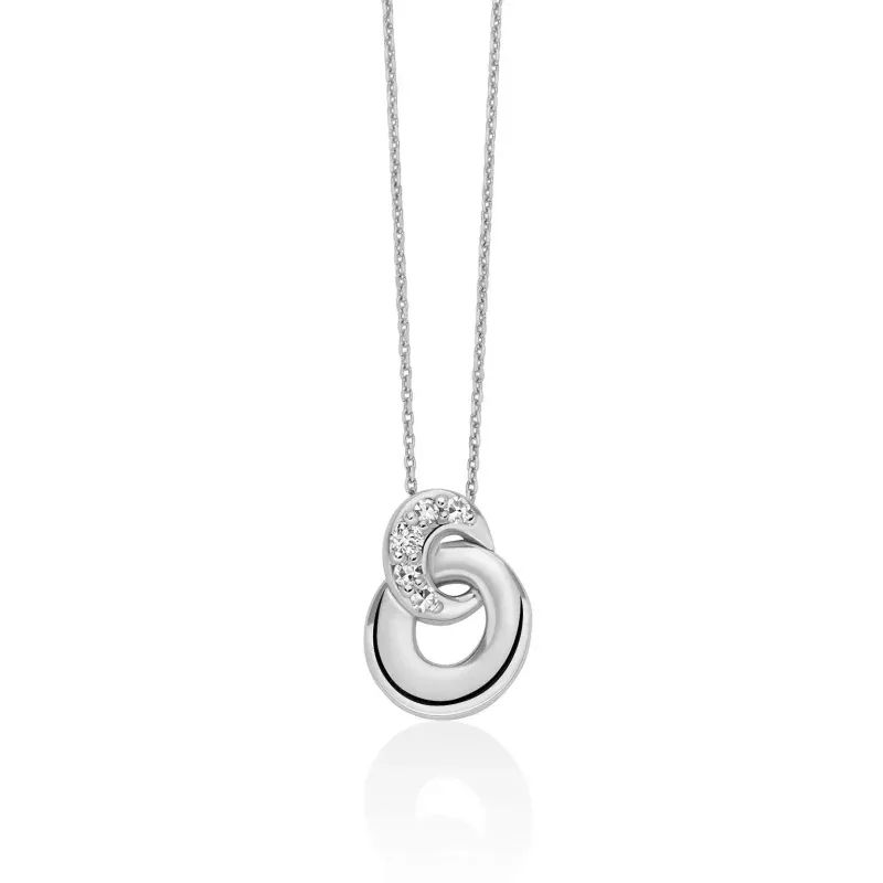 Collana Cerchi Oro Bianco 375 Diamanti CLD5485X Donna Miluna Collana Cerchi Oro Bianco 375 Diamanti CLD5485X Donna Miluna