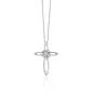 Collana Croce Oro Bianco 375 Diamanti CLD5486X Donna Miluna Collana Croce Oro Bianco 375 Diamanti CLD5486X Donna Miluna