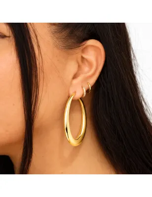 Orecchini Selene Maxi Cerchio Dorati in Lega Amen Donna Amen