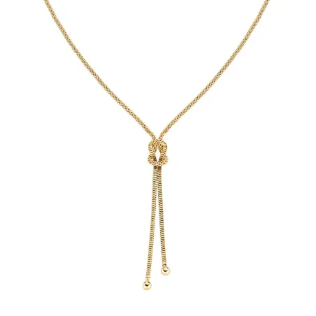 Collana Nodo d'Amore in Ottone Dorato Donna Amen