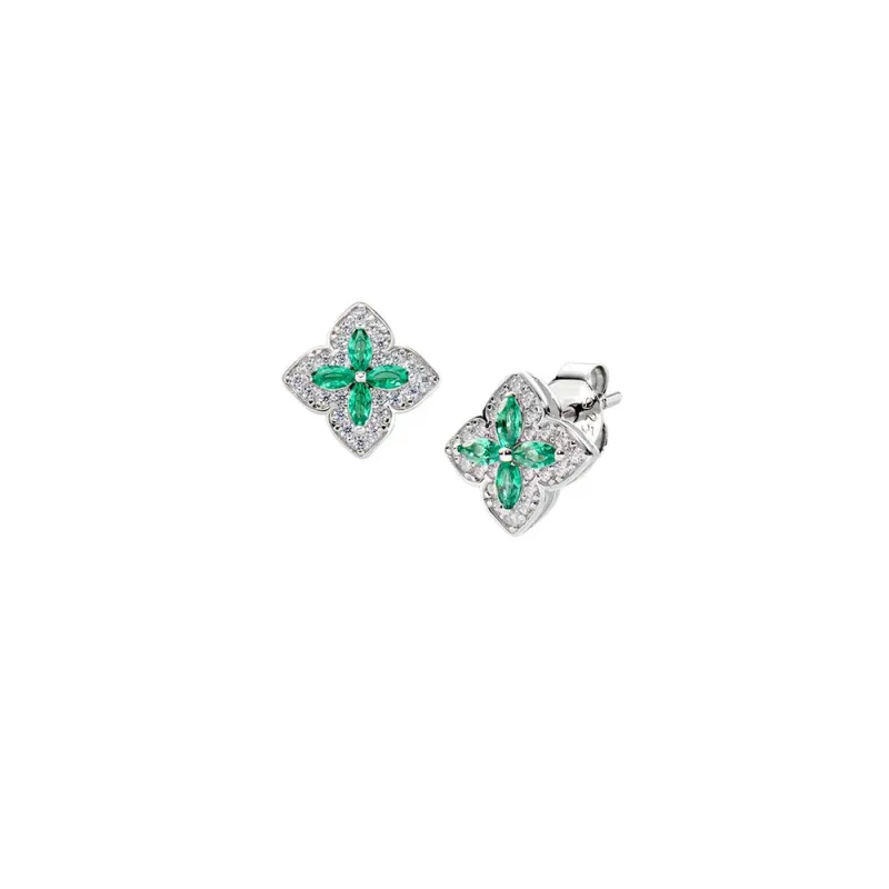 Orecchini Portofino in Argento con Zirconi Verdi Donna Amen Orecchini Portofino in Argento con Zirconi Verdi Donna Amen