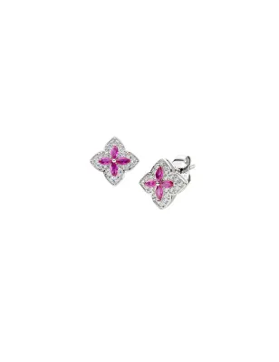Orecchini Portofino in Argento con Zirconi Rubino Donna Amen