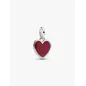 Charm Pendente Cuore Rosso con Finitura in Platino Donna Pandora Charm Pendente Cuore Rosso con Finitura in Platino Donna Pandora