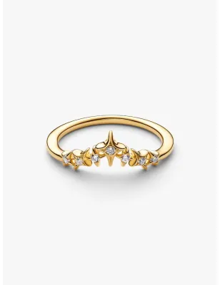 Anello Dorato Tiara con Stelle mis.56 Donna Pandora