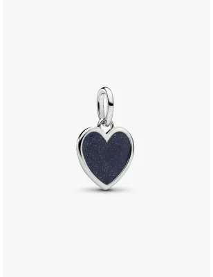 Charm Pendente Cuore Blu con Finitura in Platino Donna Pandora