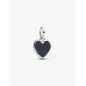 Charm Pendente Cuore Blu con Finitura in Platino Donna Pandora Charm Pendente Cuore Blu con Finitura in Platino Donna Pandora