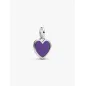 Charm Pendente Cuore Viola con Finitura in Platino Donna Pandora Charm Pendente Cuore Viola con Finitura in Platino Donna Pandora