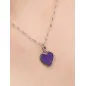 Charm Pendente Cuore Viola con Finitura in Platino Donna Pandora Charm Pendente Cuore Viola con Finitura in Platino Donna Pandora