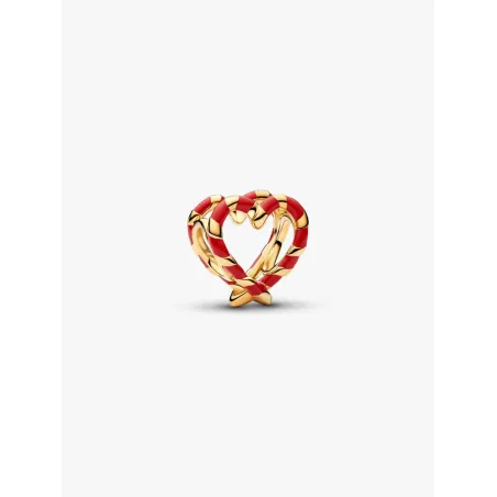 Charm Openwork Cuore di Bastoncini di Zucchero Donna Pandora