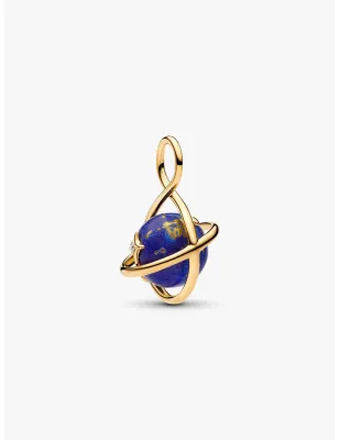 Charm Pendente Pianeta Blu che Ruota Donna Pandora