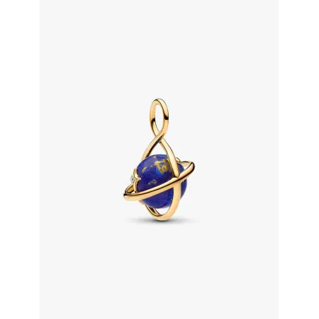 Charm Pendente Pianeta Blu che Ruota Donna Pandora