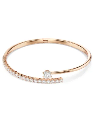 Bracciale Rigido Matrix, Bianco, Finitura Oro Rosa, tg.M Donna Swarovski