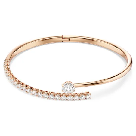 Bracciale Rigido Matrix, Bianco, Finitura Oro Rosa, tg.M Donna Swarovski