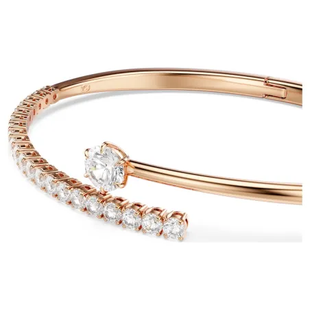 Bracciale Rigido Matrix, Bianco, Finitura Oro Rosa, tg.M Donna Swarovski