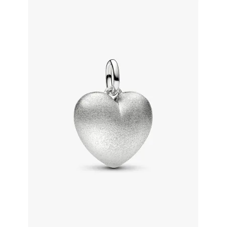 Charm Pendente Cuore Puffy Effetto Opaco Donna Pandora