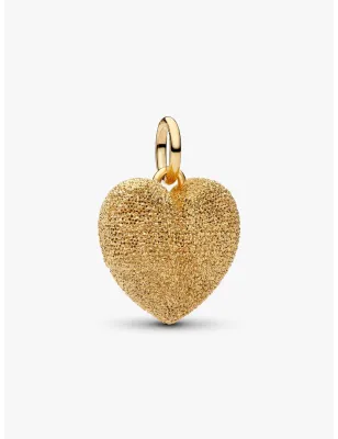 Charm Pendente Cuore Puffy Effetto Diamantato Donna Pandora