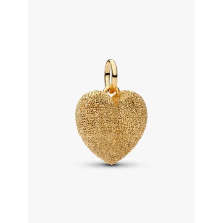 Charm Pendente Cuore Puffy Effetto Diamantato Donna Pandora