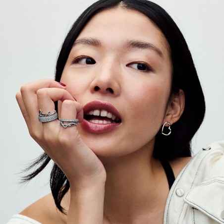 ORECCHINI CUORI DISEGNATI A MANO DONNA PANDORA 