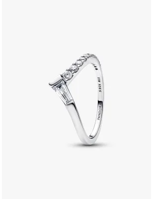 Anello Desiderio con Pietra Taglio Baguette e Pavè mis.54 Donna Pandora