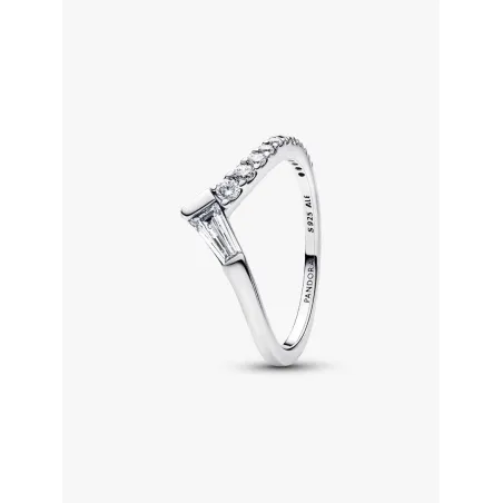 Anello Desiderio con Pietra Taglio Baguette e Pavè mis.56 Donna Pandora