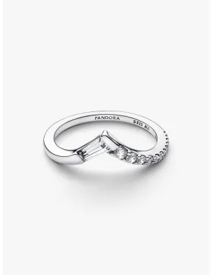 Anello Desiderio con Pietra Taglio Baguette e Pavè mis.56 Donna Pandora