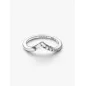 Anello Desiderio con Pietra Taglio Baguette e Pavè mis.56 Donna Pandora